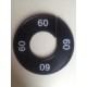 Maatring 9cm zwart/wit 60